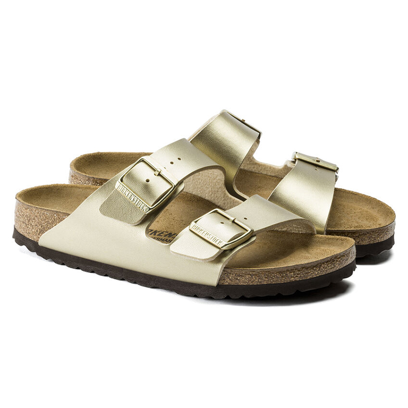 gold birkenstocks