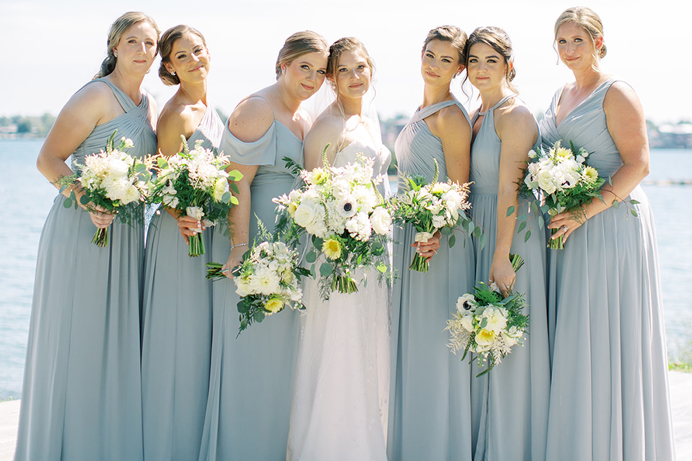 bride and bridesmaids