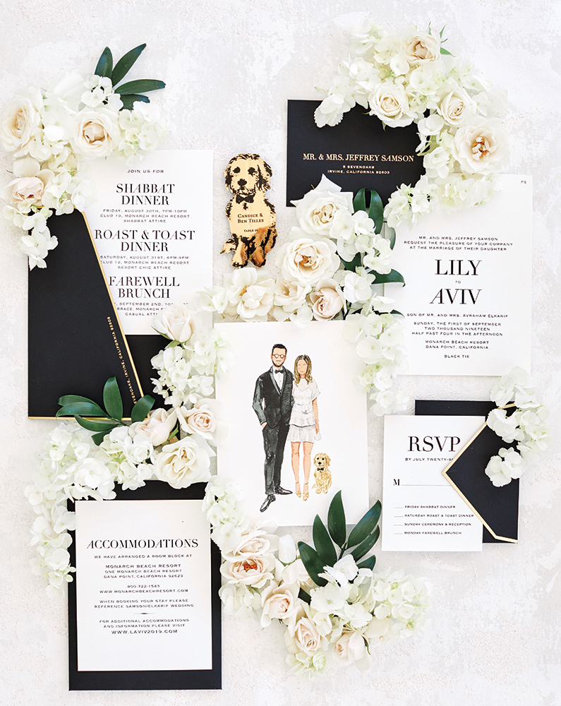 modern wedding invitation