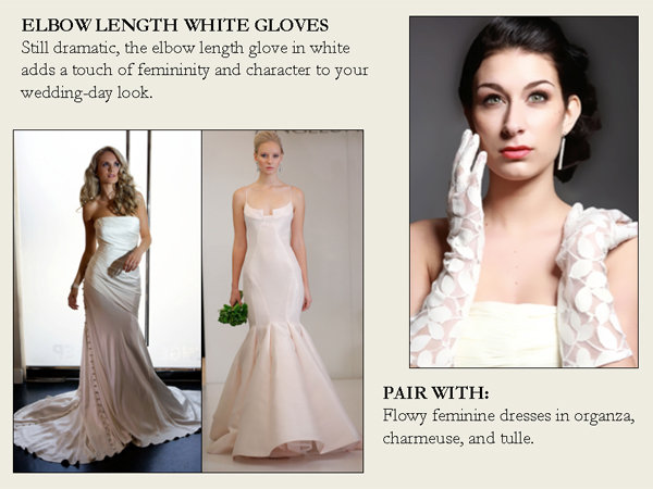 elbow length white gloves