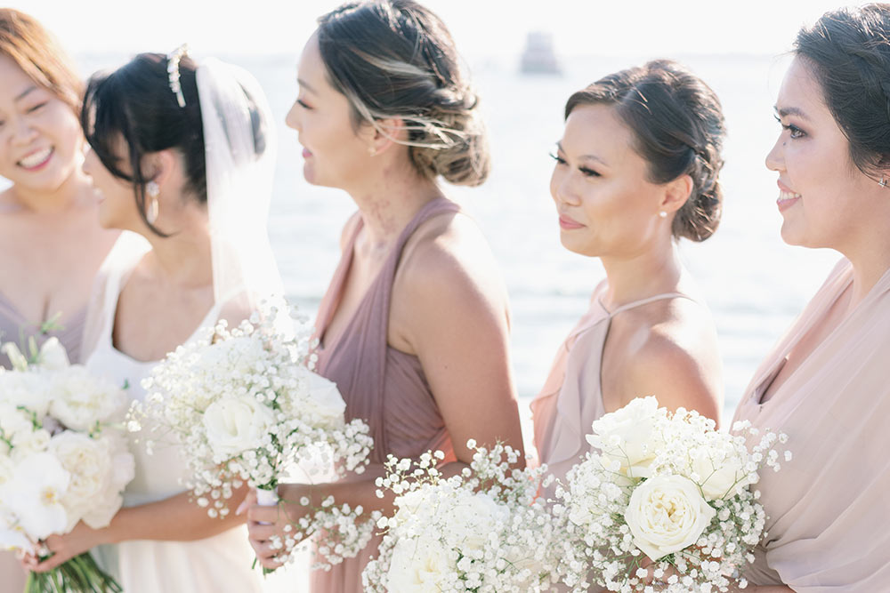 bride and bridesmaids