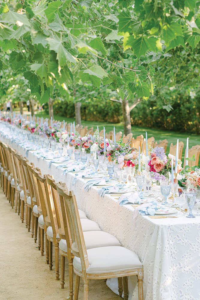 outdoor wedding reception