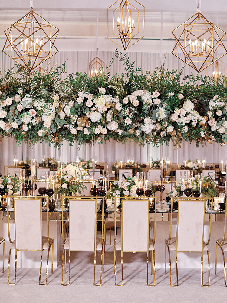 modern wedding reception