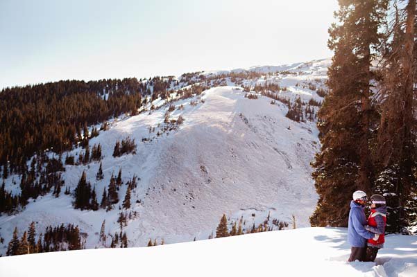 snowboarding engagement photos