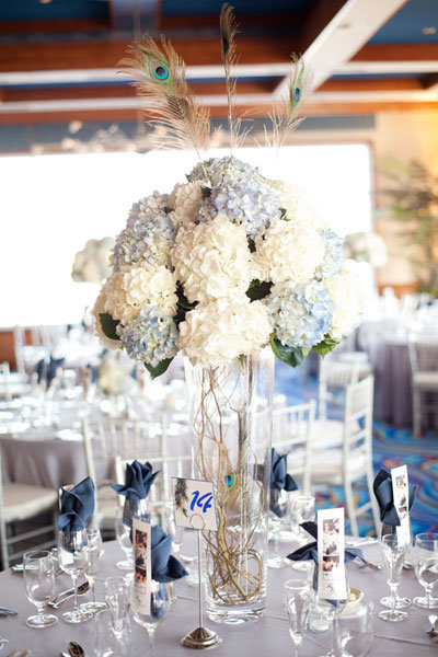 hydrangea wedding centerpiece