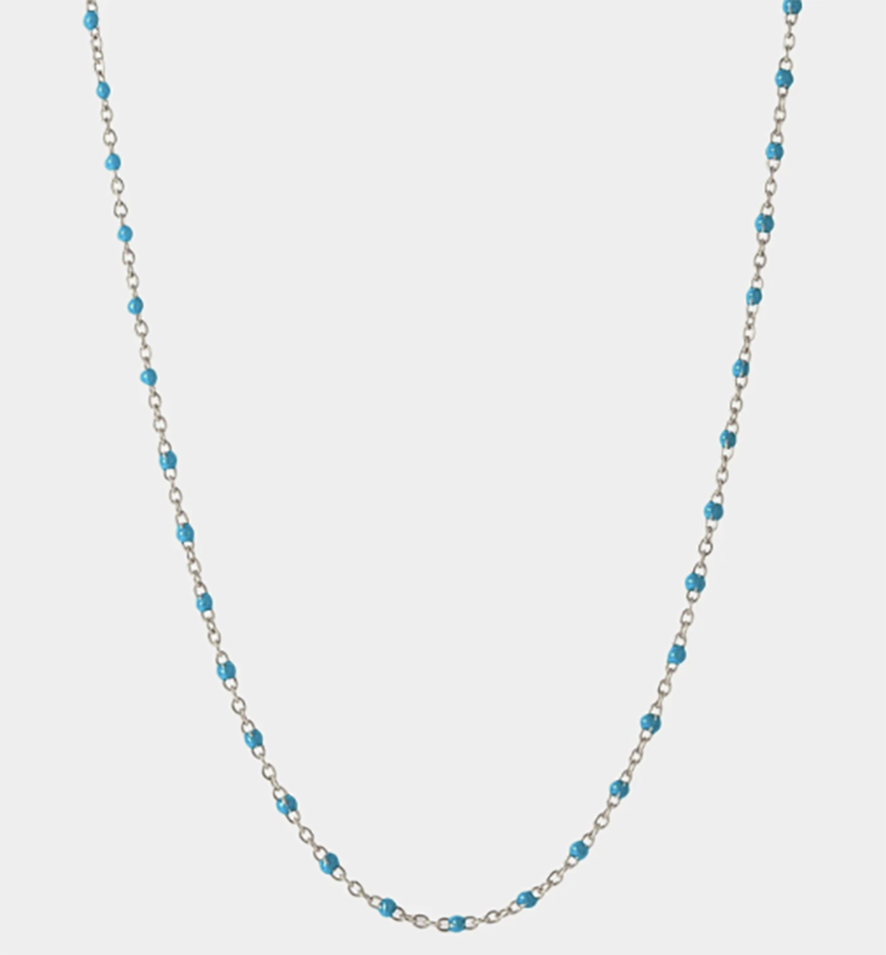 beaded enamel necklace